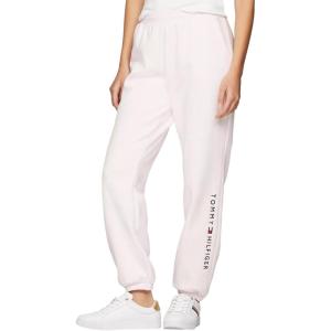 Tommy Hilfiger Womens Tapered Fleece Jogger Sweatpants(Light Pink.)