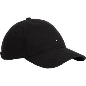 Tommy Hilfiger Womens Tommy Hilfiger Hats for Women | Cotton Logo Adjustable Baseball Cap(Black)