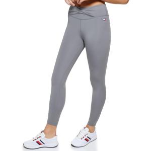 Tommy Hilfiger Womens Twist Front High Rise 7/8 Legging(Steel Grey)