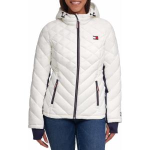 Tommy Hilfiger Women’s Zip-up Packable Jacket(Lace White)