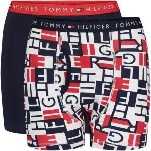 Tommy Hilfiger boys Boxer Brief Underwear(Boxed/Navy-red (2-pack))
