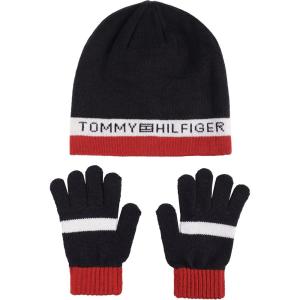 Tommy Hilfiger boys Reversible Cold Weather Accessories Set(Blue)