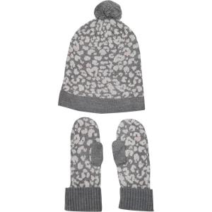 Tommy Hilfiger girls Beanie and Glove Set(Light Heather Grey)