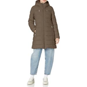 Tommy Hilfiger women Solid Long Puffer Untrimmed Hood Long Jacket(Juniper)