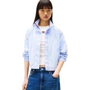 Tommy Jeans womens Lightweight Varsity Windbreaker Jacket With Logo Detail(Sweet Blue)