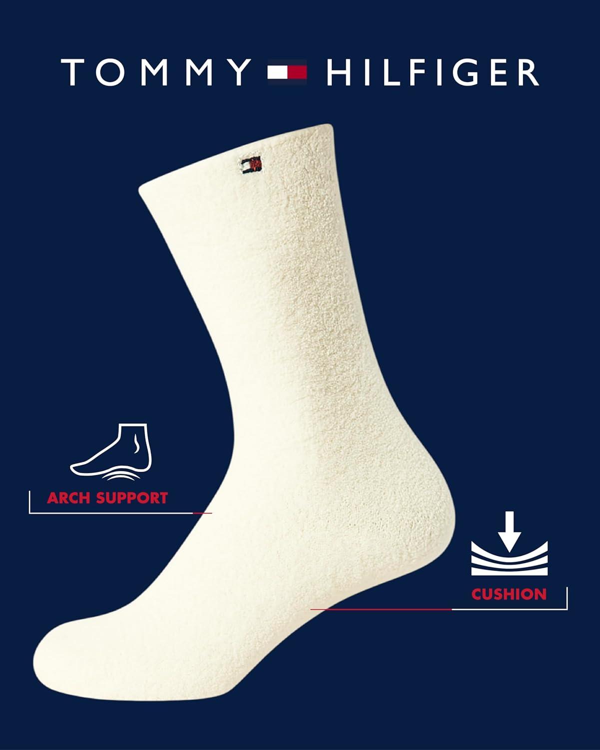 imageTommy Hilfiger Womens Crew Socks 2 Pack Super Soft Cozy Crew Socks for Women Fuzzy Long Socks for Everyday WearRed Check