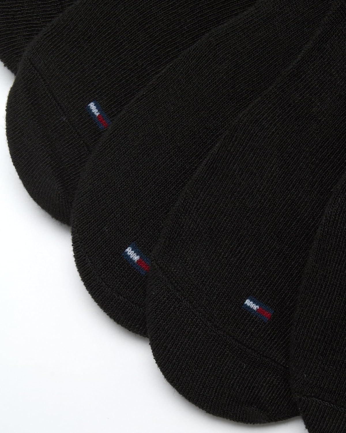 imageTommy Hilfiger Womens Liner Socks 12 Pack Cotton Blend Lightweight Performance No Show Shoe Sock Liners for WomenBlack Logo