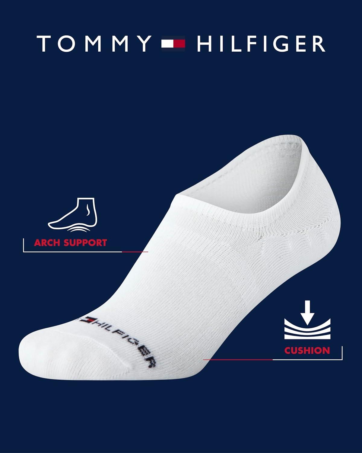imageTommy Hilfiger Womens Liner Socks 12 Pack Cotton Blend Lightweight Performance No Show Shoe Sock Liners for WomenWhite