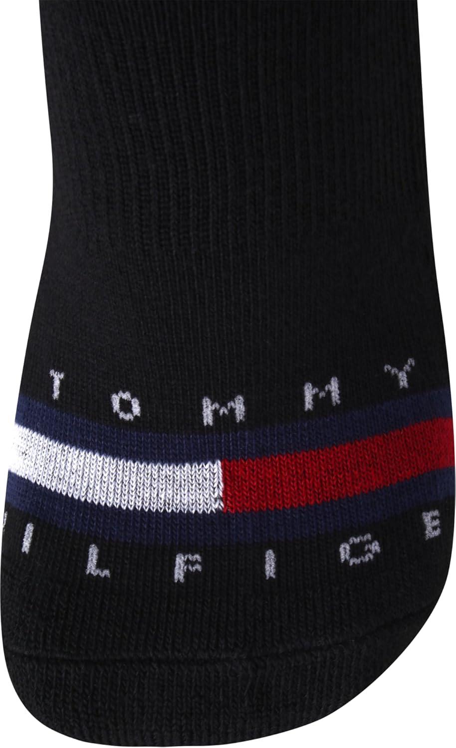imageTommy Hilfiger Womens Low Cut Socks 6 Pack Performance Cushioned Comfort No Show Socks Athletic Socks for Women 410Black Multi