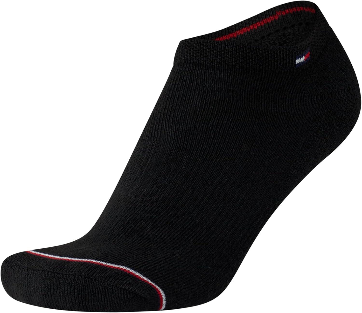 imageTommy Hilfiger Womens Low Cut Socks 6 Pack Performance Cushioned Comfort No Show Socks Athletic Socks for Women 410Black Stripe