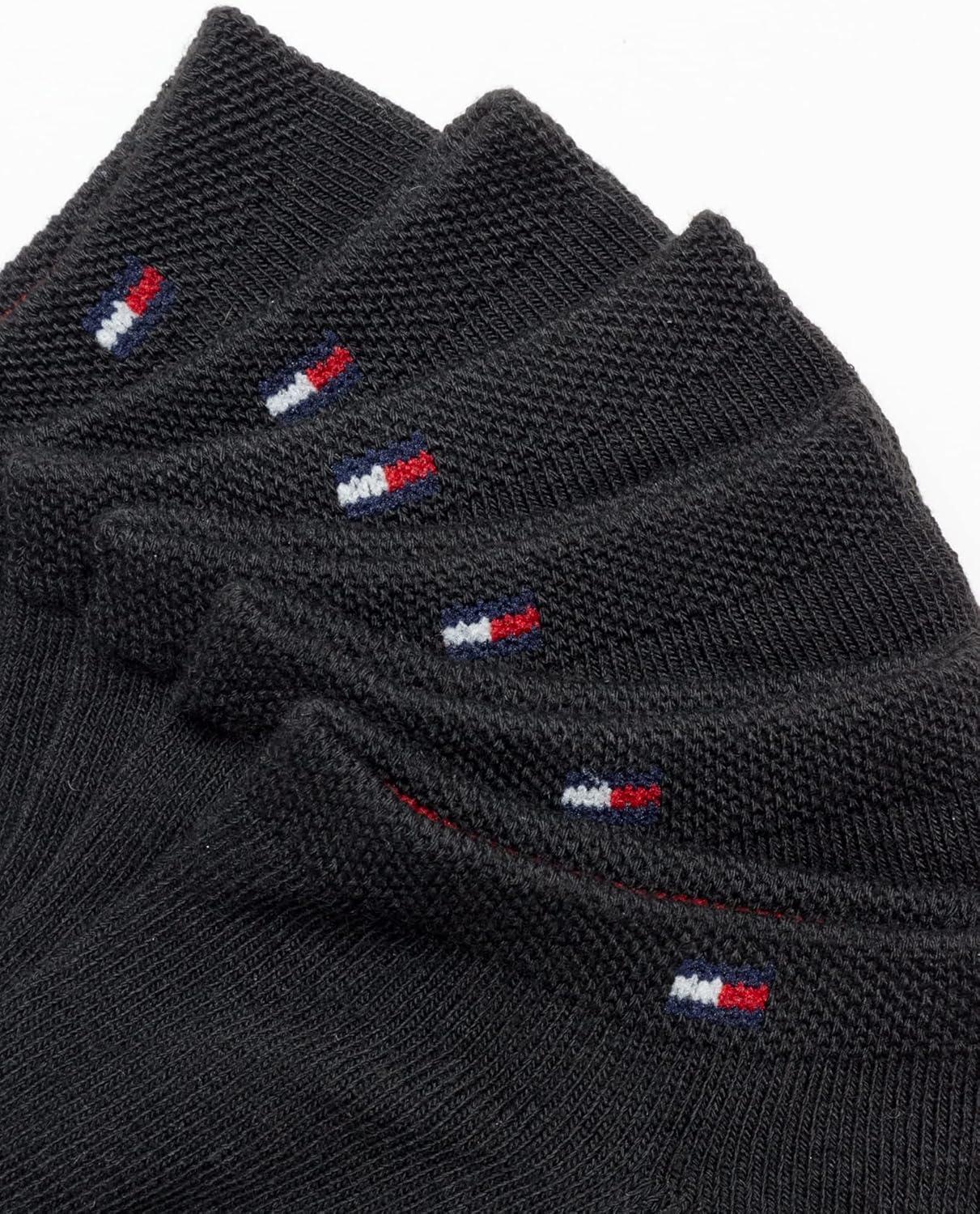 imageTommy Hilfiger Womens Low Cut Socks 6 Pack Performance Cushioned Comfort No Show Socks Athletic Socks for Women 410Black Stripe