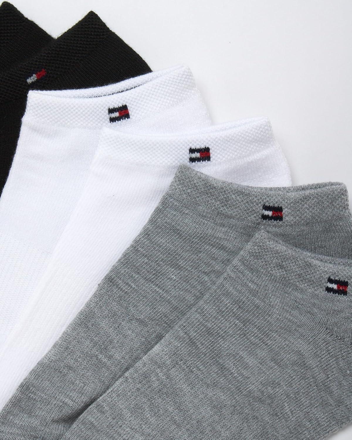 imageTommy Hilfiger Womens Low Cut Socks 6 Pack Performance Cushioned Comfort No Show Socks Athletic Socks for Women 410Heather Grey