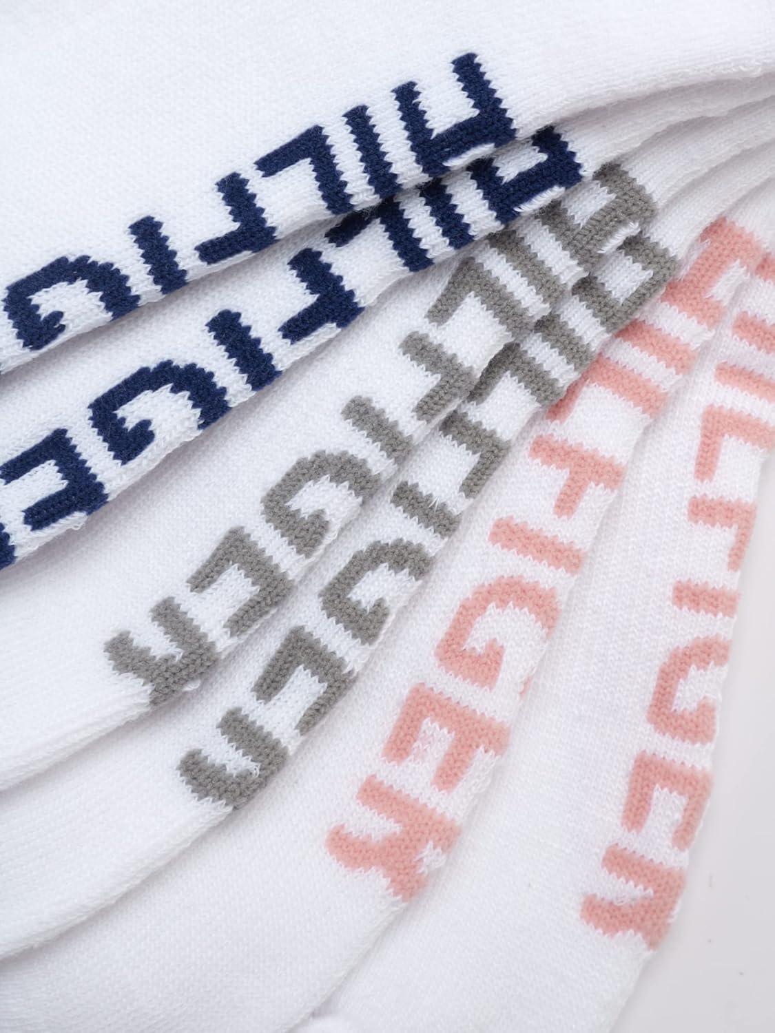 imageTommy Hilfiger Womens Low Cut Socks 6 Pack Performance Cushioned Comfort No Show Socks Athletic Socks for Women 410White Logo