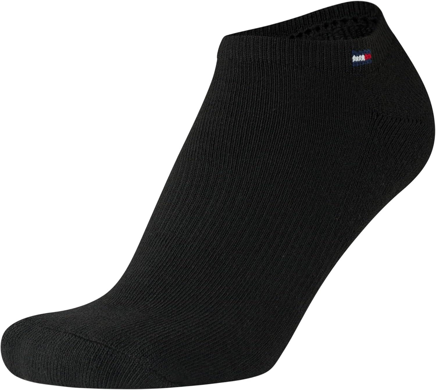 imageTommy Hilfiger Womens No Show Socks 12 Pack Lightweight Athletic Performance Cushioned Low Cut Running Socks for WomenBlack Logo