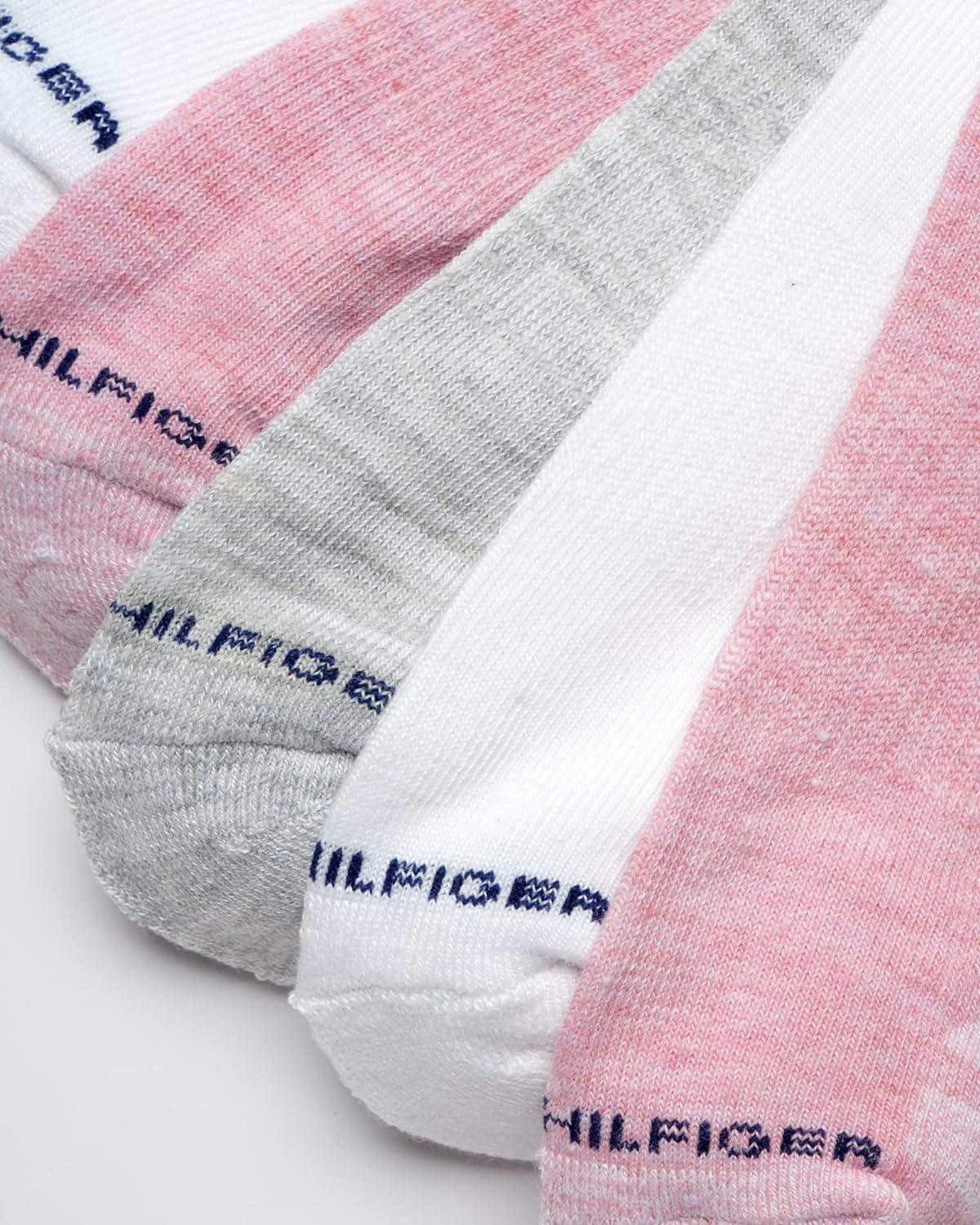 imageTommy Hilfiger Womens No Show Socks 12 Pack Lightweight Athletic Performance Cushioned Low Cut Running Socks for WomenPink