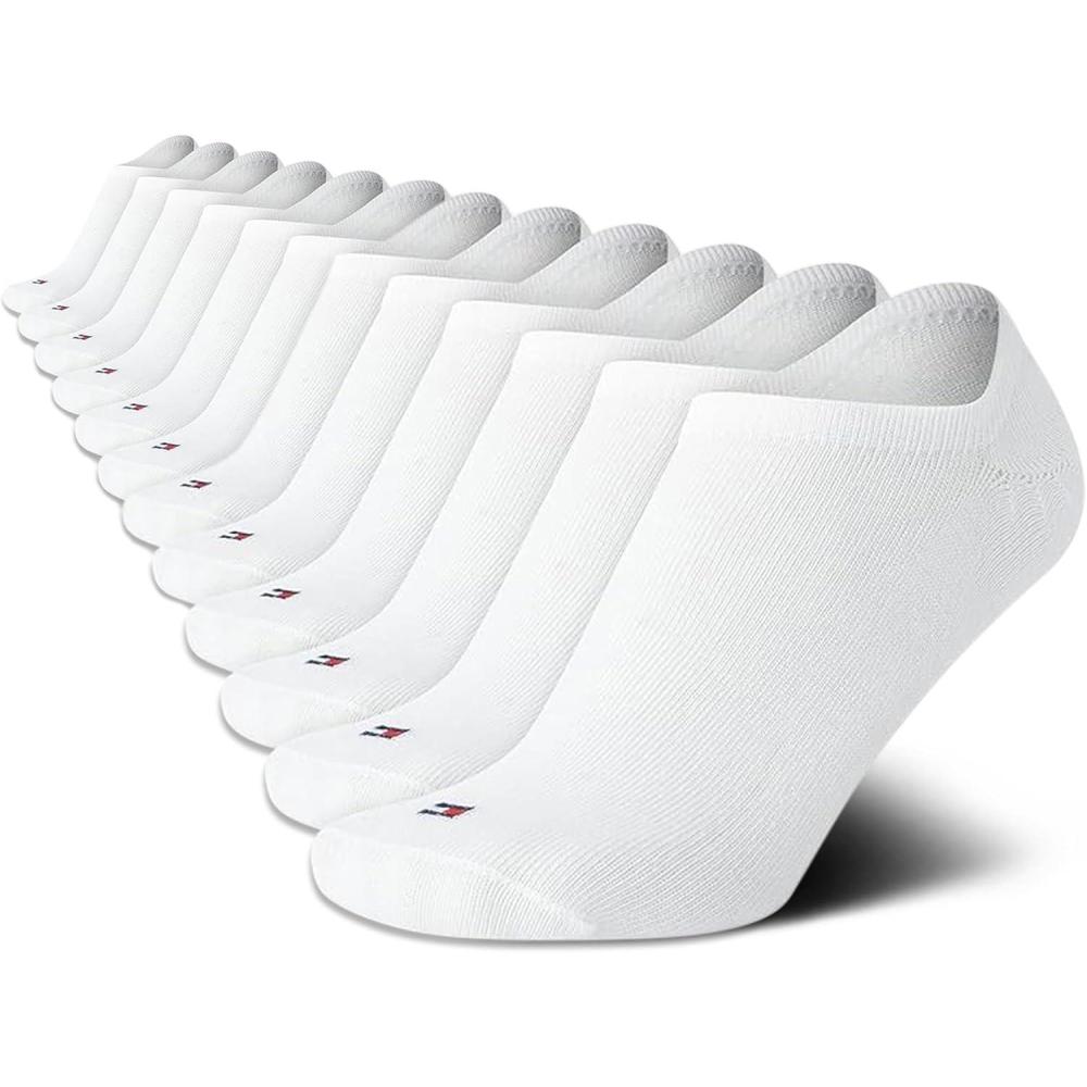 imageTommy Hilfiger Womens Liner Socks 12 Pack Cotton Blend Lightweight Performance No Show Shoe Sock Liners for WomenWhite