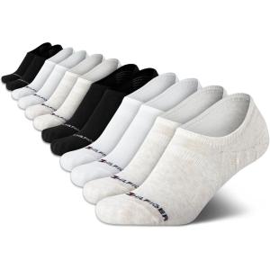 Tommy Hilfiger Womens Liner Socks – 12 Pack Cotton Blend Lightweight Performance No Show Shoe Sock Liners for Women(Oatmeal Assorted)