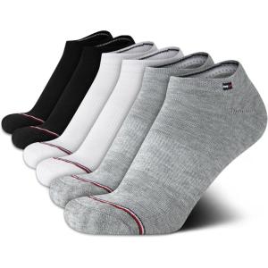 Tommy Hilfiger Women’s Low Cut Socks – 6 Pack Performance Cushioned Comfort No Show Socks – Athletic Socks for Women (4-10)(Heather Grey)