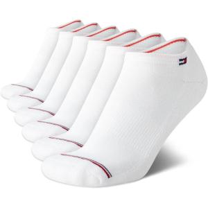 Tommy Hilfiger Women’s Low Cut Socks – 6 Pack Performance Cushioned Comfort No Show Socks – Athletic Socks for Women (4-10)(White)