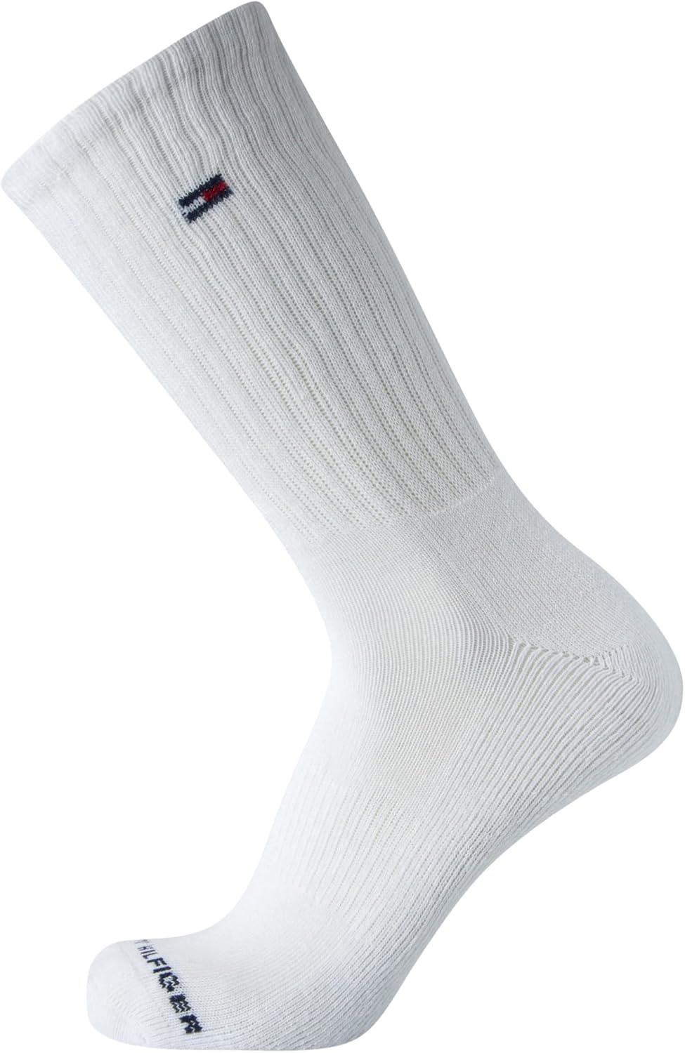 imageTommy Hilfiger Mens Crew Socks 12 Pack Cotton Blend Cushioned Athletic Performance Crew Length Running Socks for MenDark Green Assorted