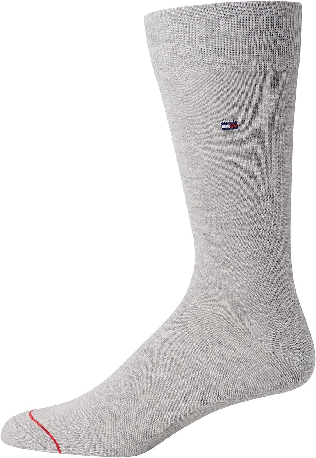 imageTommy Hilfiger Mens Reinforced Heel Cotton Dress Socks 4PackDenim