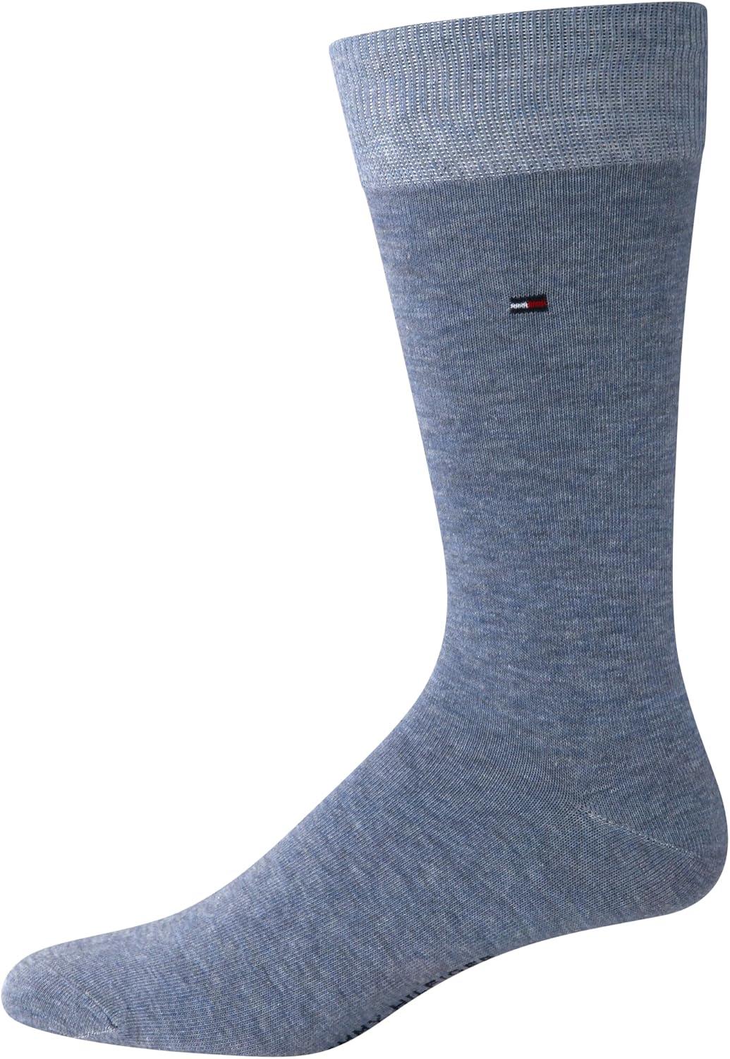 imageTommy Hilfiger Mens Reinforced Heel Cotton Dress Socks 4PackHeather Grey Assorted