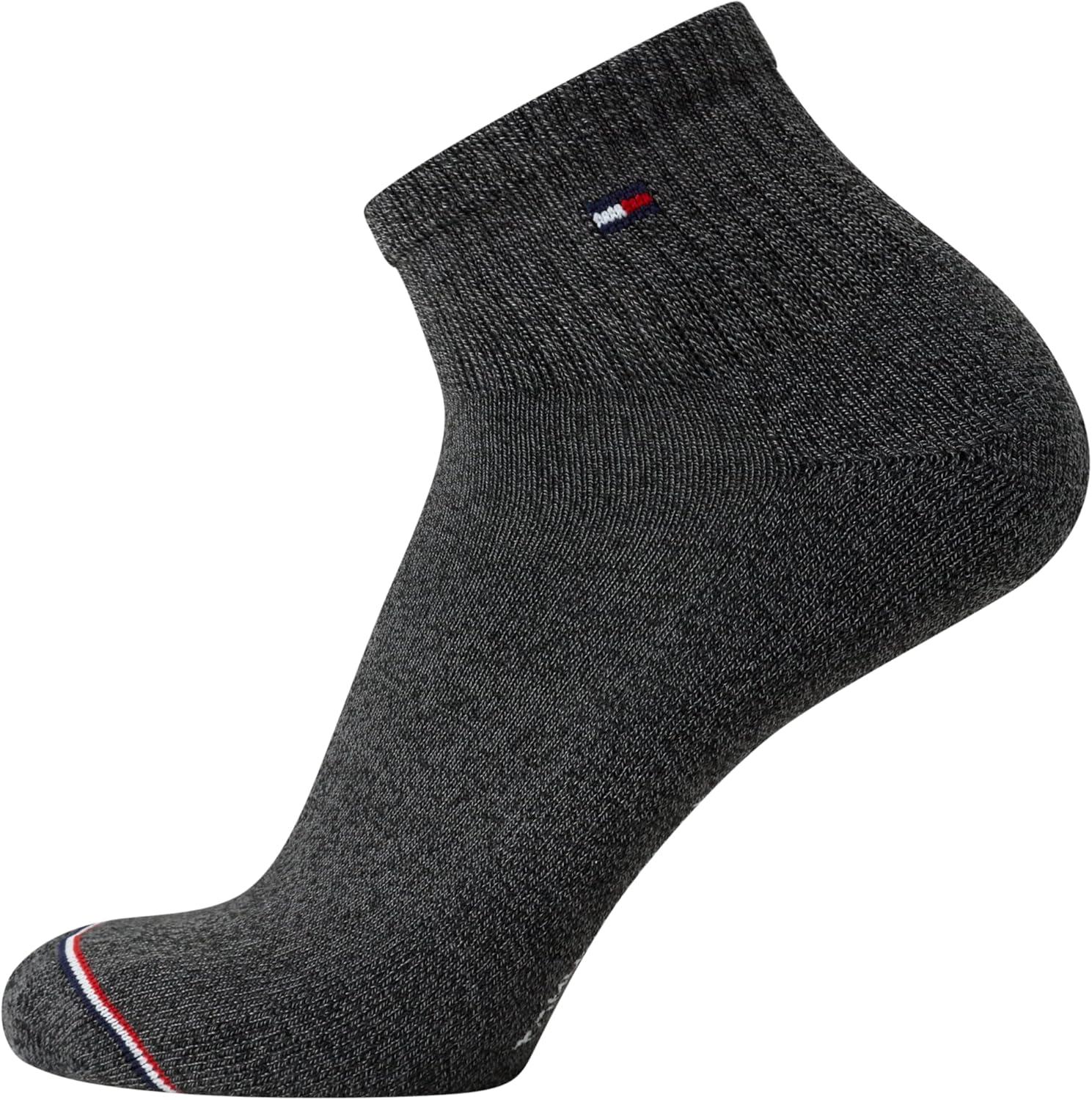 imageTommy Hilfiger Mens Socks Cushion Quarter Cut Ankle Socks 12 PackAssorted Black