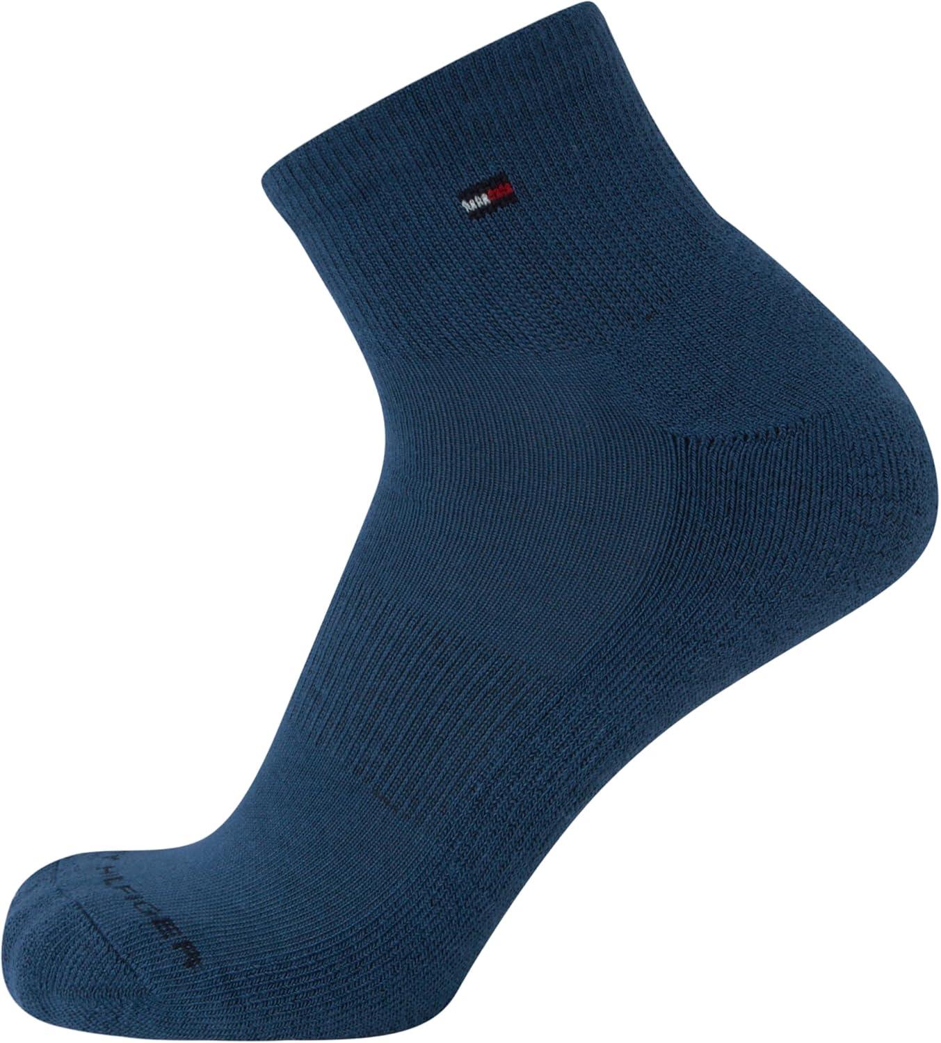 imageTommy Hilfiger Mens Socks Cushion Quarter Cut Ankle Socks 12 PackNavy Assorted