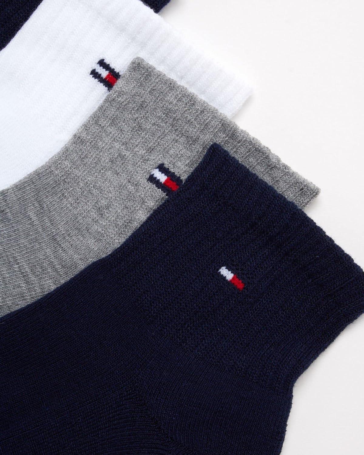 imageTommy Hilfiger Mens Socks Cushion Quarter Cut Ankle Socks 12 PackNavy Multi