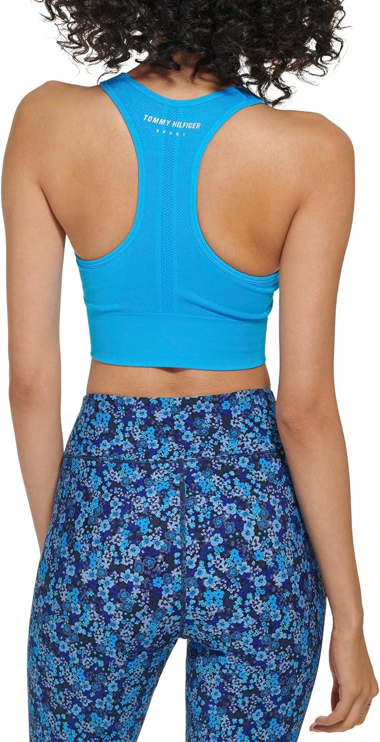 imageTommy Hilfiger Womens Racerback Performance Sports BraAtlantic Blue