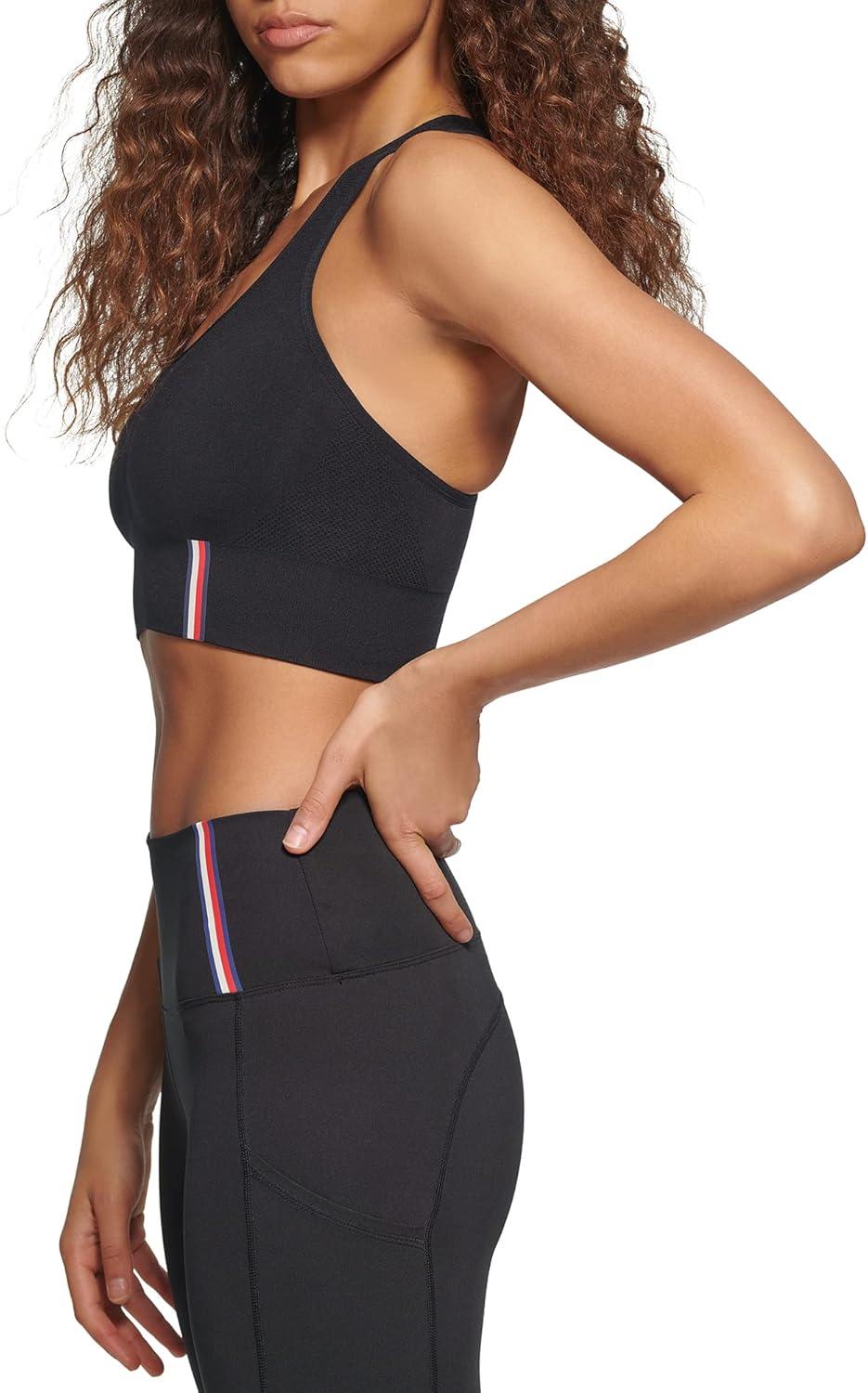 imageTommy Hilfiger Womens Racerback Performance Sports BraBlack
