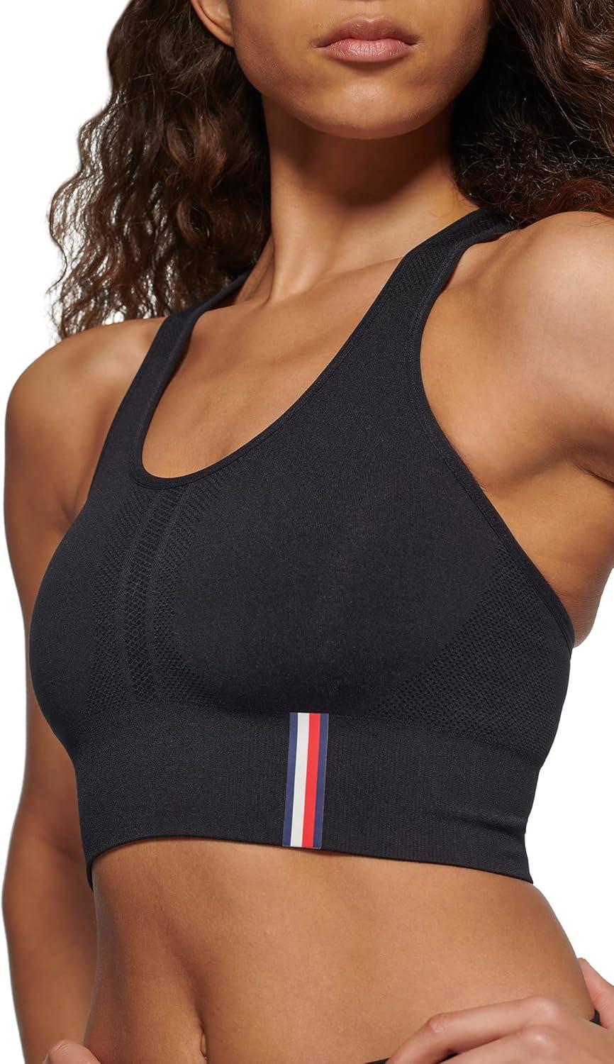 imageTommy Hilfiger Womens Racerback Performance Sports BraBlack