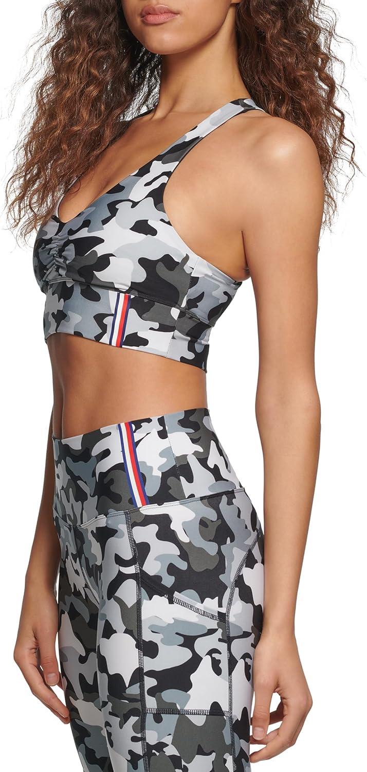 imageTommy Hilfiger Womens Racerback Performance Sports BraBlack Camo
