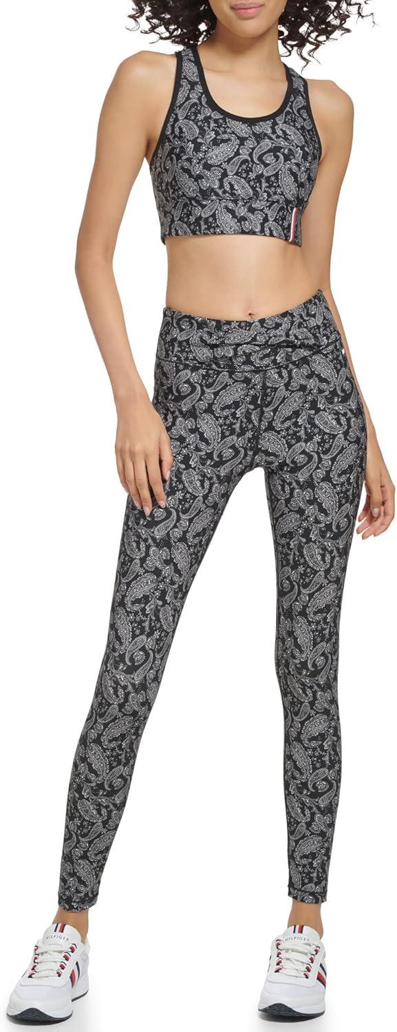 imageTommy Hilfiger Womens Racerback Performance Sports BraBlack Multi