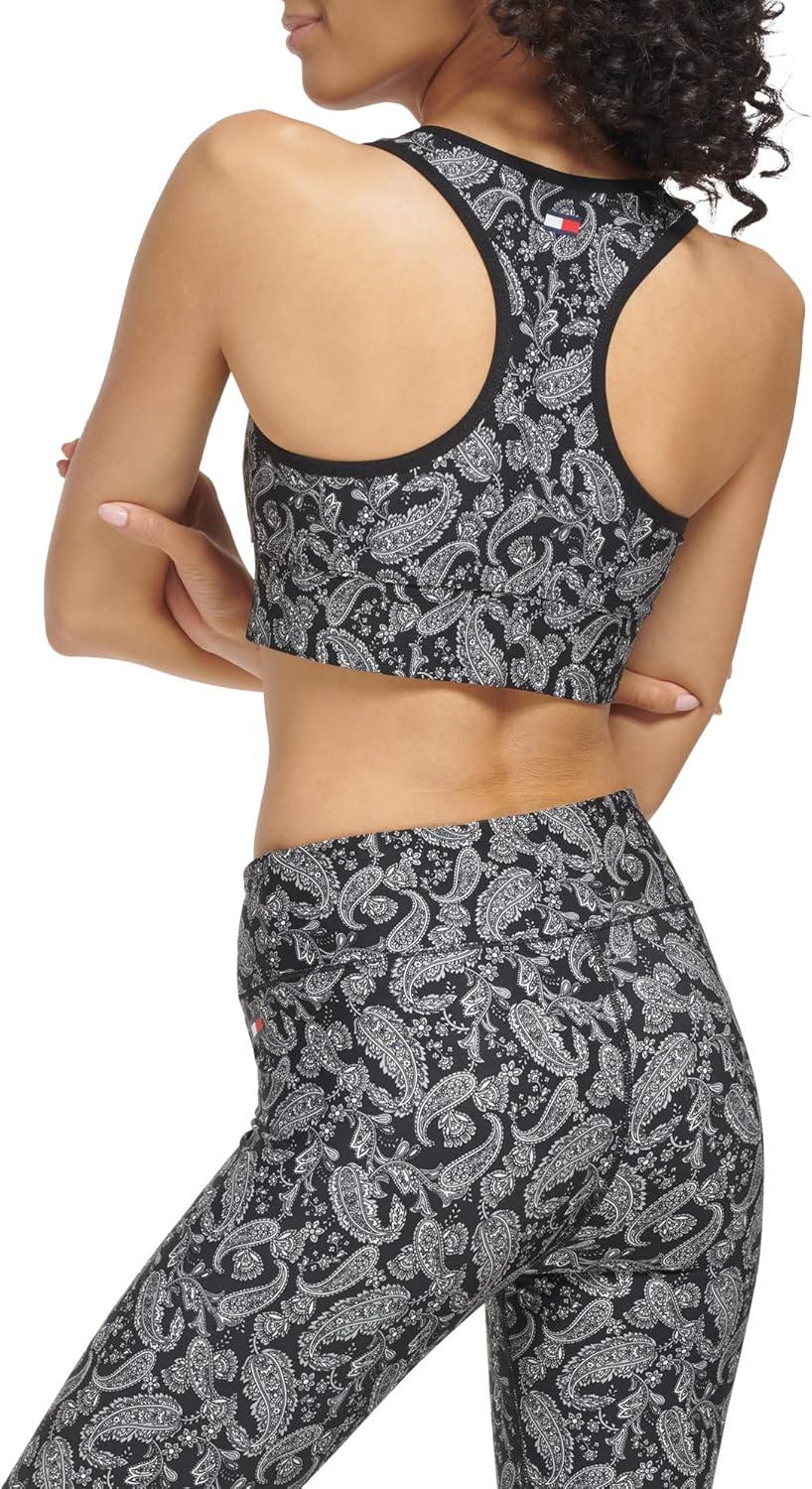 imageTommy Hilfiger Womens Racerback Performance Sports BraBlack Multi