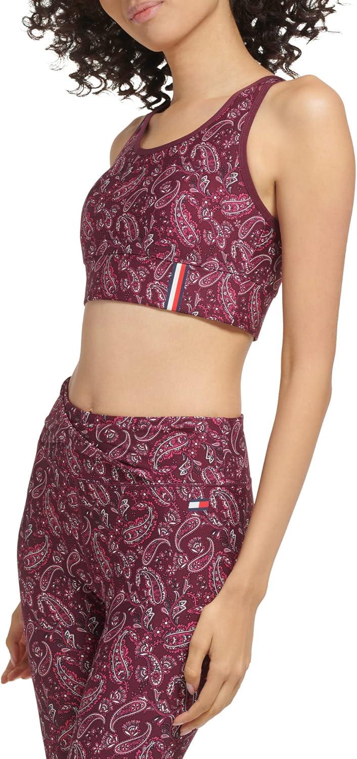 imageTommy Hilfiger Womens Racerback Performance Sports BraCrushed Grape Multi