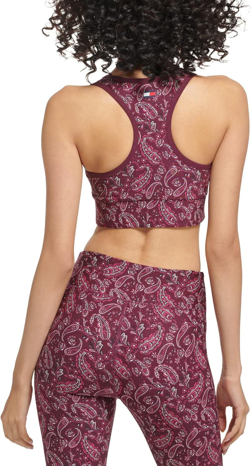 imageTommy Hilfiger Womens Racerback Performance Sports BraCrushed Grape Multi