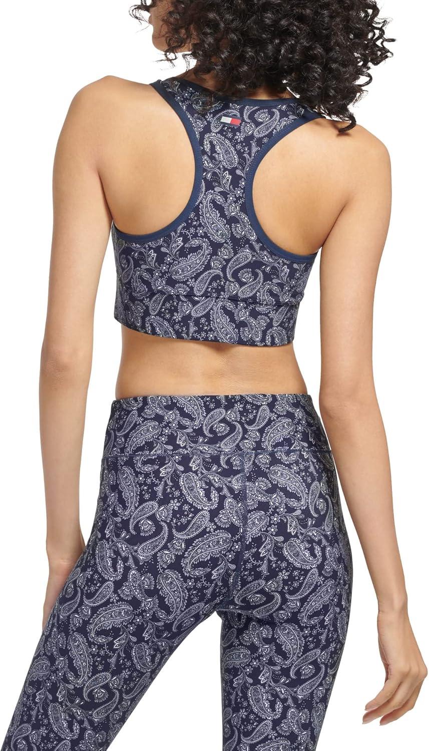 imageTommy Hilfiger Womens Racerback Performance Sports BraNavy Multi