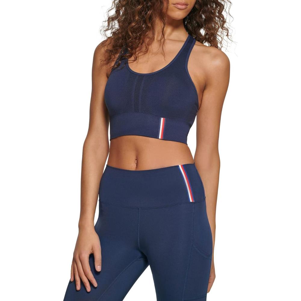 imageTommy Hilfiger Womens Racerback Performance Sports BraNavy