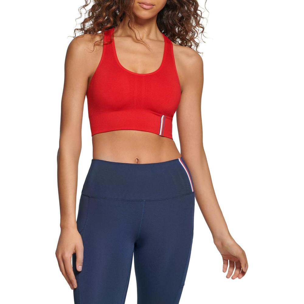 imageTommy Hilfiger Womens Racerback Performance Sports BraRich Red