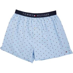 Tommy Hilfiger Men’s Underwear Woven Boxers, Ice, Small