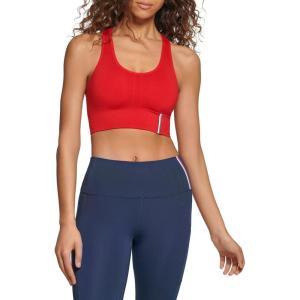 Tommy Hilfiger Womens Racerback Performance Sports Bra(Rich Red)
