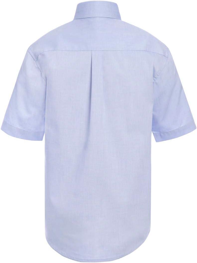 imageTommy Hilfiger Boys Short Sleeve Pinpoint Oxford Collar Shirt School UniformsBlue