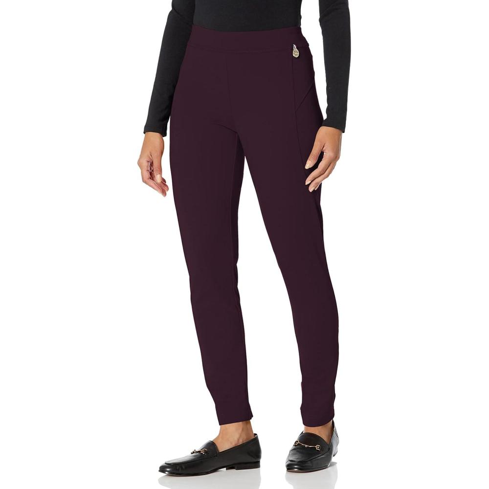 imageTommy Hilfiger Womens Curvd Seam Ponte PNTDark Aubergine