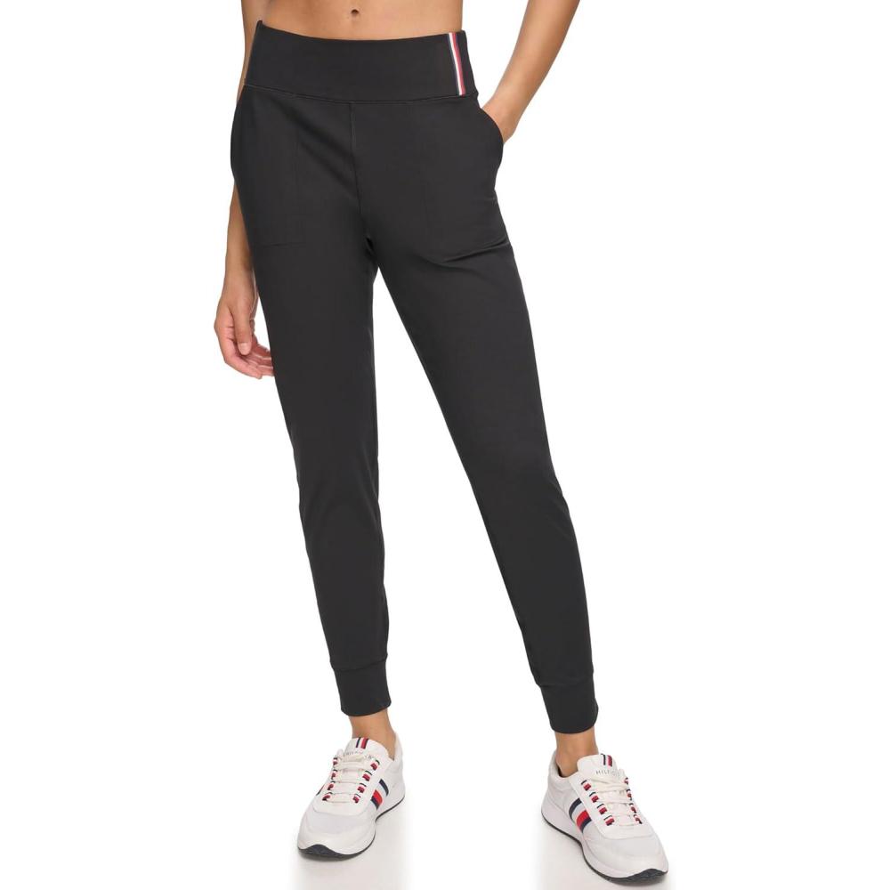 imageTommy Hilfiger Womens High Rise Jogger Yoga PantBlack