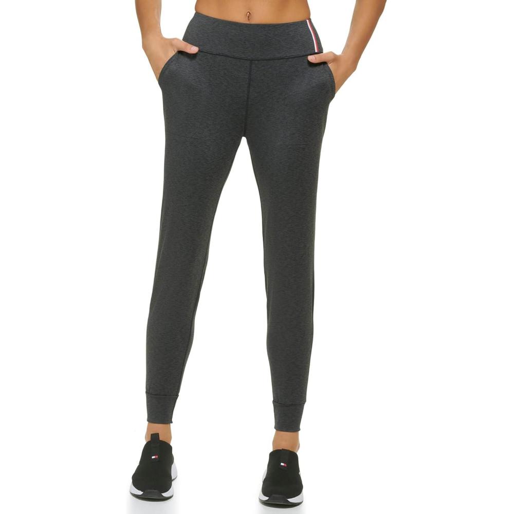 imageTommy Hilfiger Womens High Rise Jogger Yoga PantBlack Combo