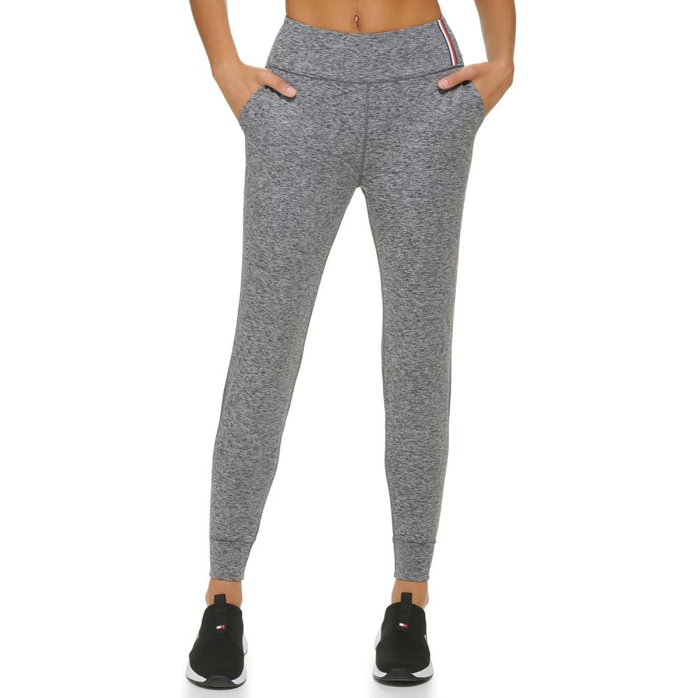 imageTommy Hilfiger Womens High Rise Jogger Yoga PantPearl Grey Combo