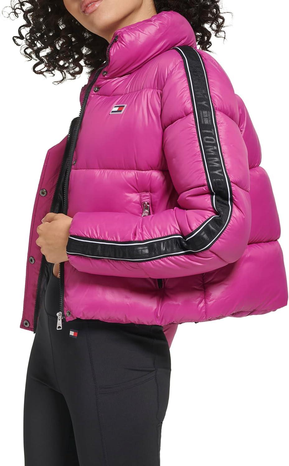 imageTommy Hilfiger Womens Croppped Puffer JacketMedpink