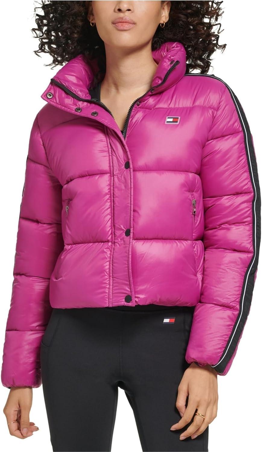 imageTommy Hilfiger Womens Croppped Puffer JacketMedpink