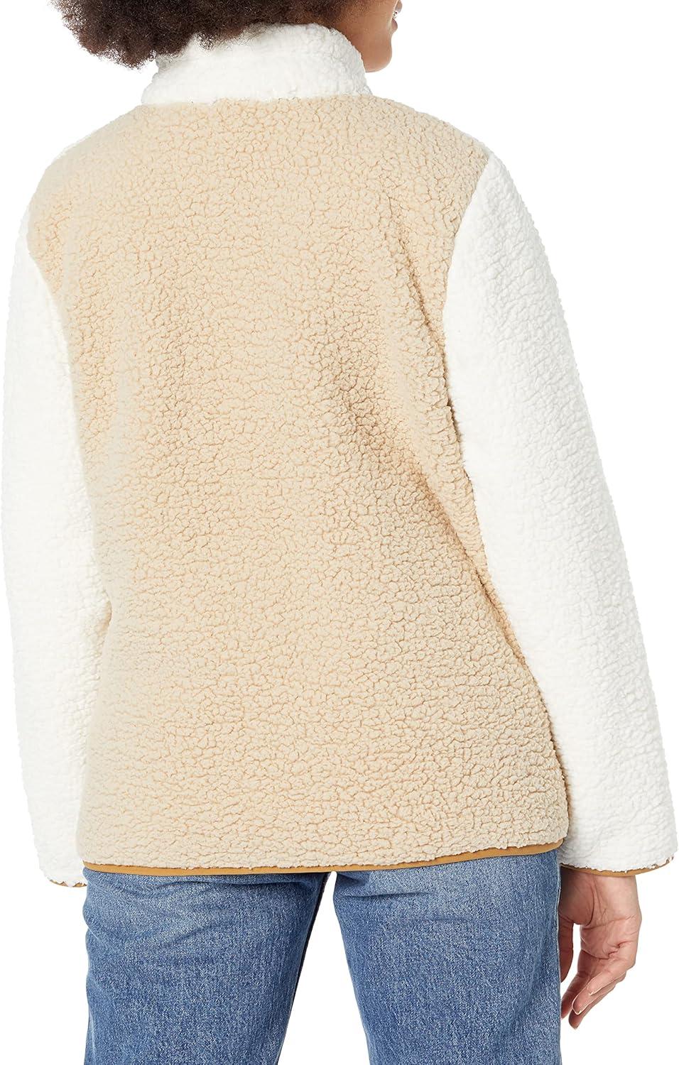 imageTommy Hilfiger womens Clrblk Zipup SherpaSoft IvoryLight Fawn